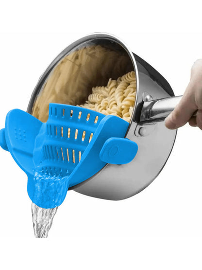 Adjustable Silicone Clip On Strainer For Pots  Pans Handheld Drainer For Noodles Pasta Veggies 11