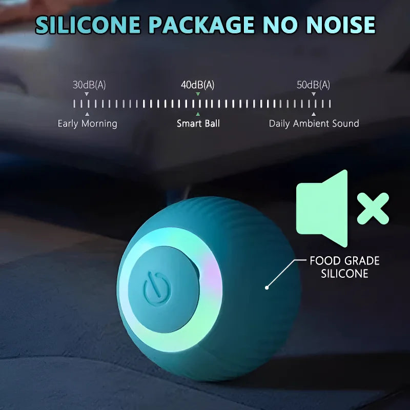Electronic Cat Toy Ball Intelligent Interactive Rolling Bal For Kittens ABS Silicone Smart Pet Game 4