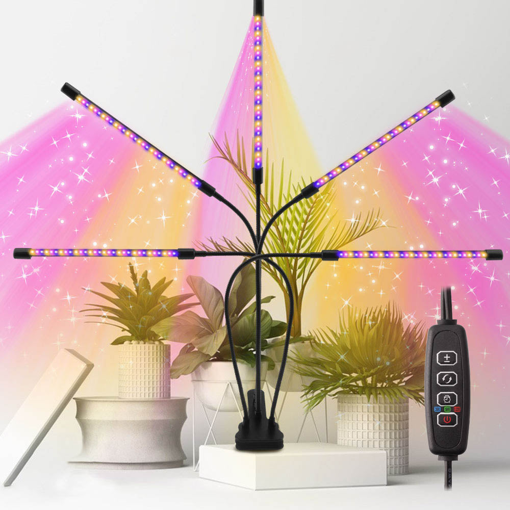 3-in-1 LED USB Grow Light for Plants, Full Spectrum Phyto lamp with 9 Dimmable Modes & 360° Gooseneck