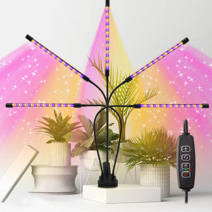 3-in-1 LED USB Grow Light for Plants, Full Spectrum Phyto lamp with 9 Dimmable Modes & 360° Gooseneck