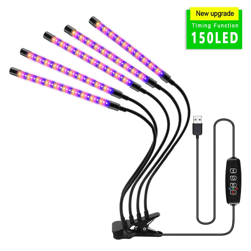 3in1 LED USB Grow Light For Plants Full Spectrum Phyto Lamp With 9 Dimmable Modes  360 Gooseneck 6