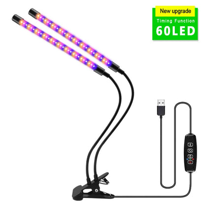 3in1 LED USB Grow Light For Plants Full Spectrum Phyto Lamp With 9 Dimmable Modes  360 Gooseneck 7
