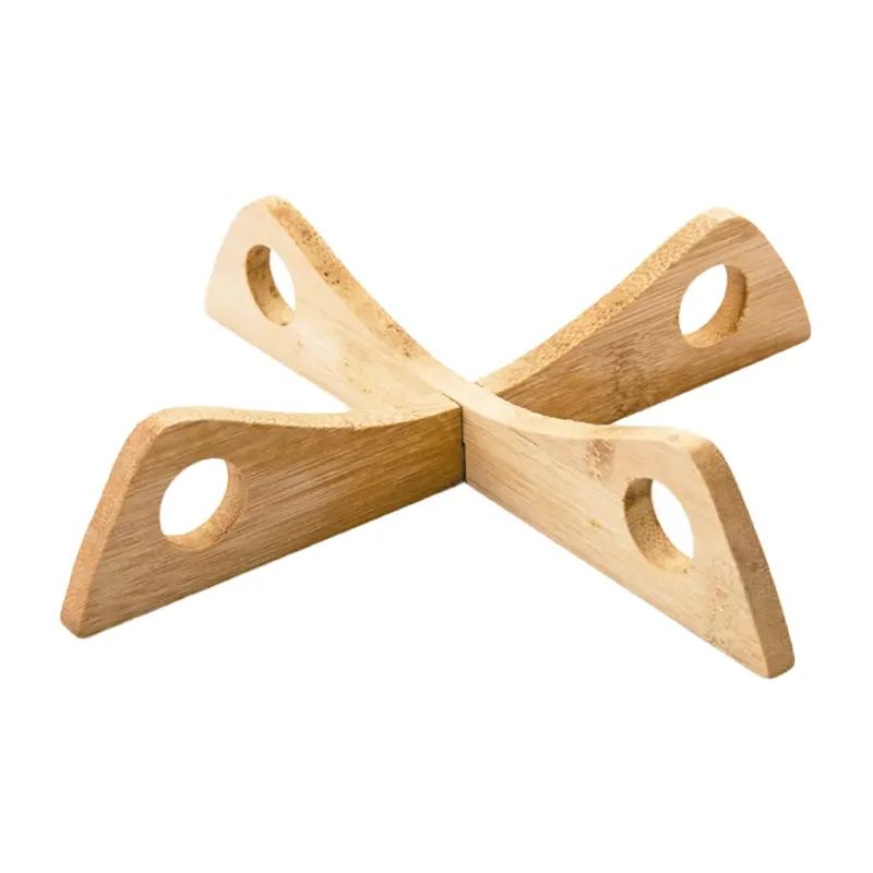 Cross Tray Holder Wooden Removable Table Mat AntiHeat  AntiSlip Kitchen Gadget 8