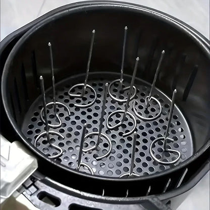 Air Fryer Oven Vertical Grill Skewers – Food Grade 304 Stainless Steel BBQ & Kebab Universal Accessories
