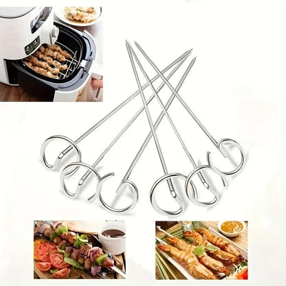 Air Fryer Oven Vertical Grill Skewers  Food Grade 304 Stainless Steel BBQ  Kebab Universal Accessor 4