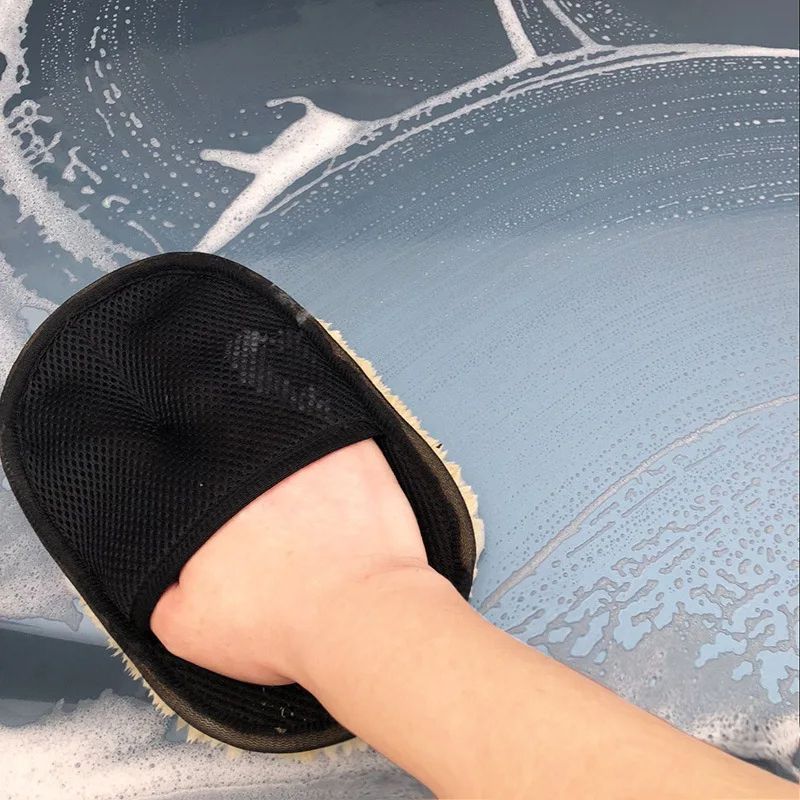 Premium Microfiber Wool Car Wash Glove Soft Auto Cleaning Glove For Car Paint Motorcycle  Home Surf 3