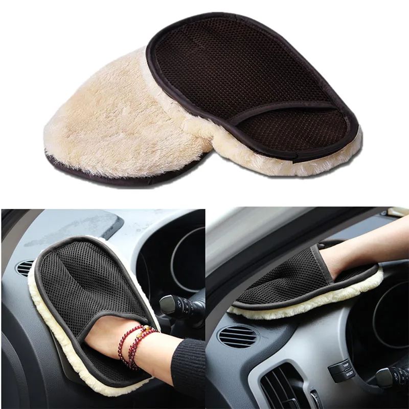 Premium Microfiber Wool Car Wash Glove Soft Auto Cleaning Glove For Car Paint Motorcycle  Home Surf 5
