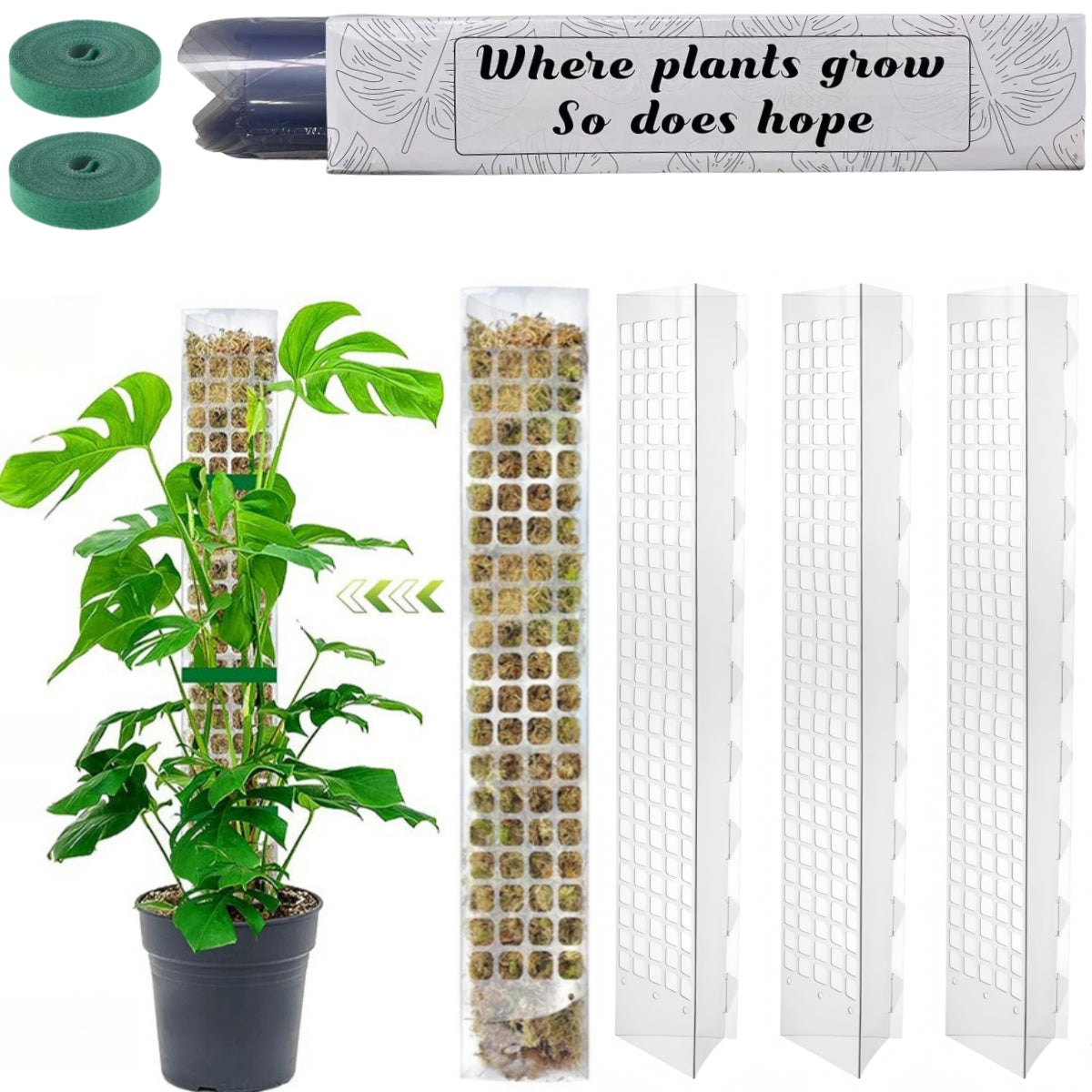 Moss Stick for Plants Growth Durable Climbing Plant Support for Indoor & Outdoor Gardening