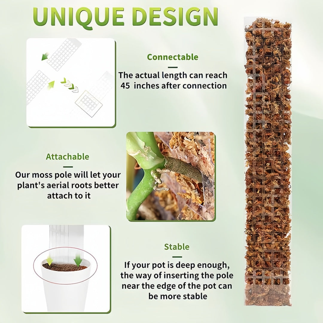 Moss Stick For Plants Growth Durable Climbing Plant Support For Indoor  Outdoor Gardening 2
