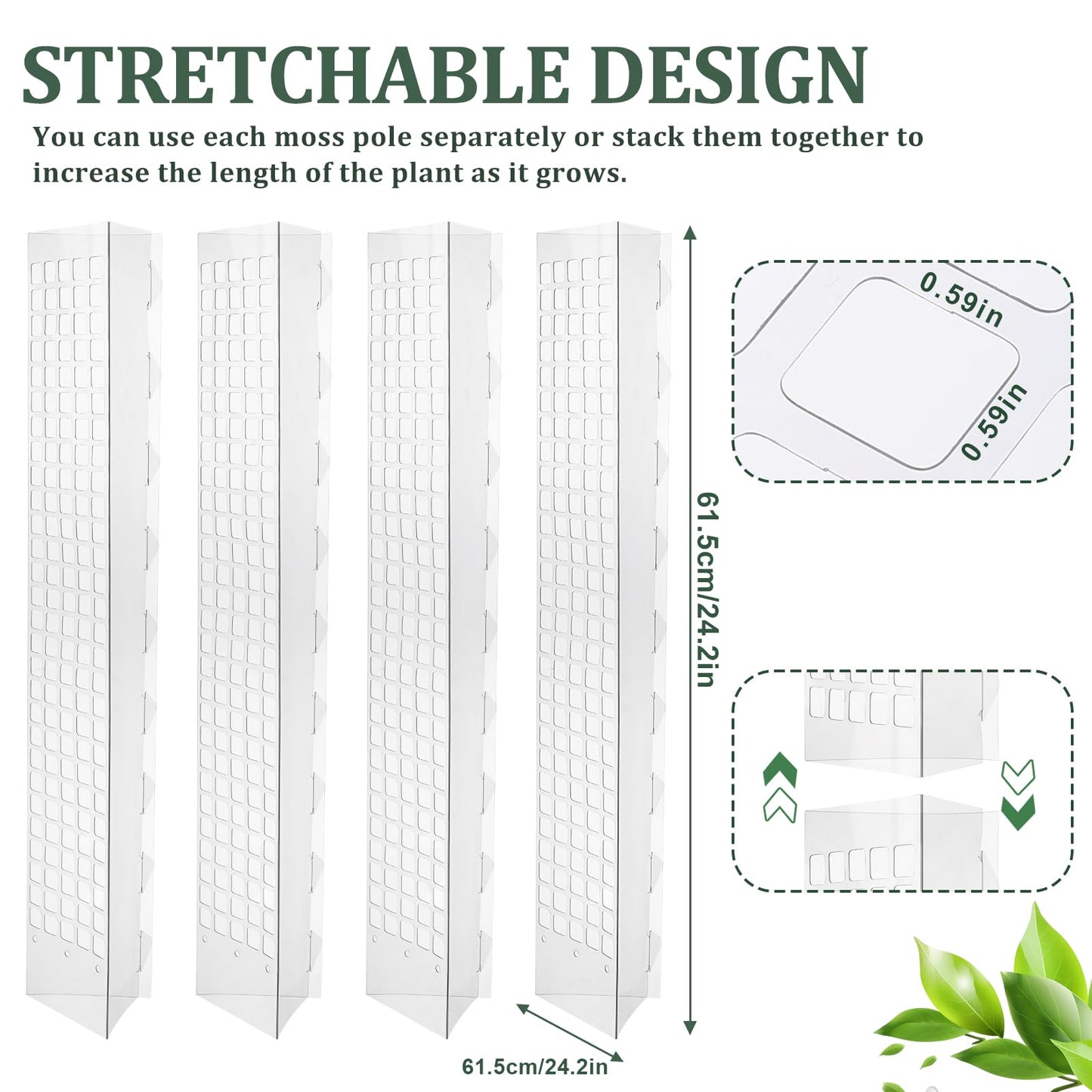 Moss Stick For Plants Growth Durable Climbing Plant Support For Indoor  Outdoor Gardening 4