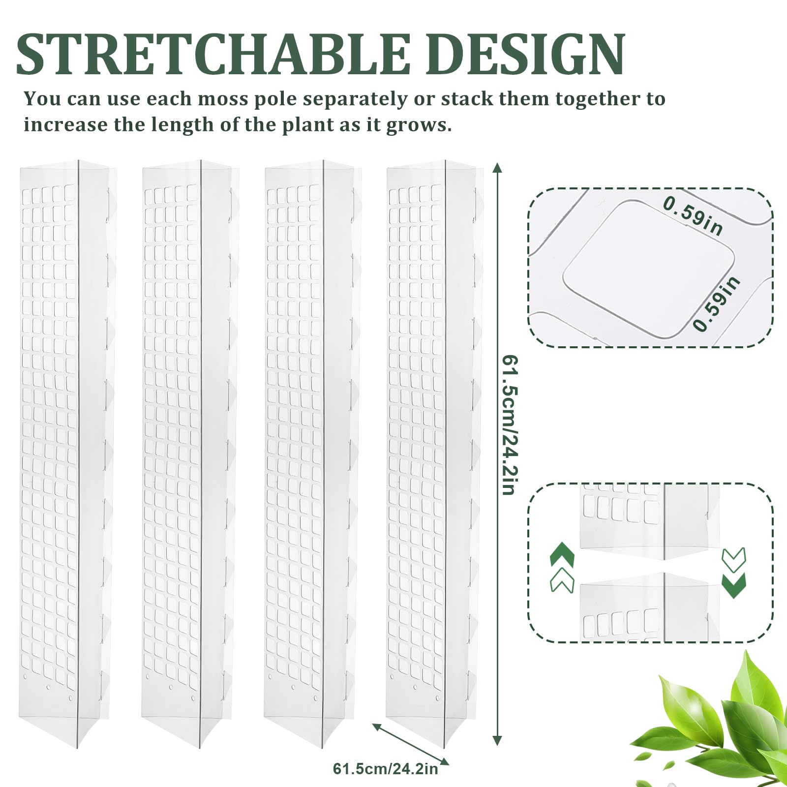 Moss Stick For Plants Growth Durable Climbing Plant Support For Indoor  Outdoor Gardening 4