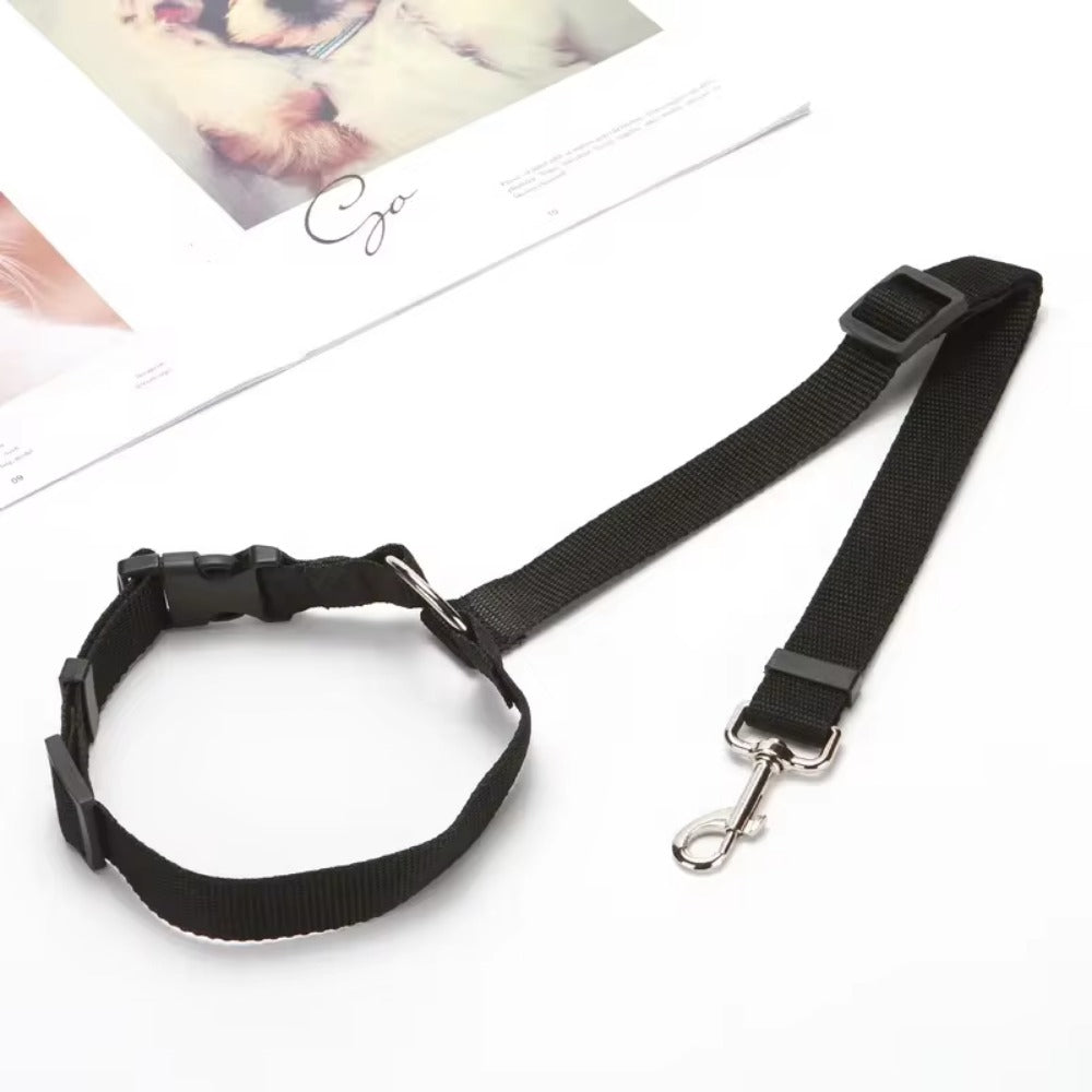 Durable Nylon Lead Leash  Dog Harness TwoinOne Adjustable Pet Car Seat Belt for Safe Backseat Tr