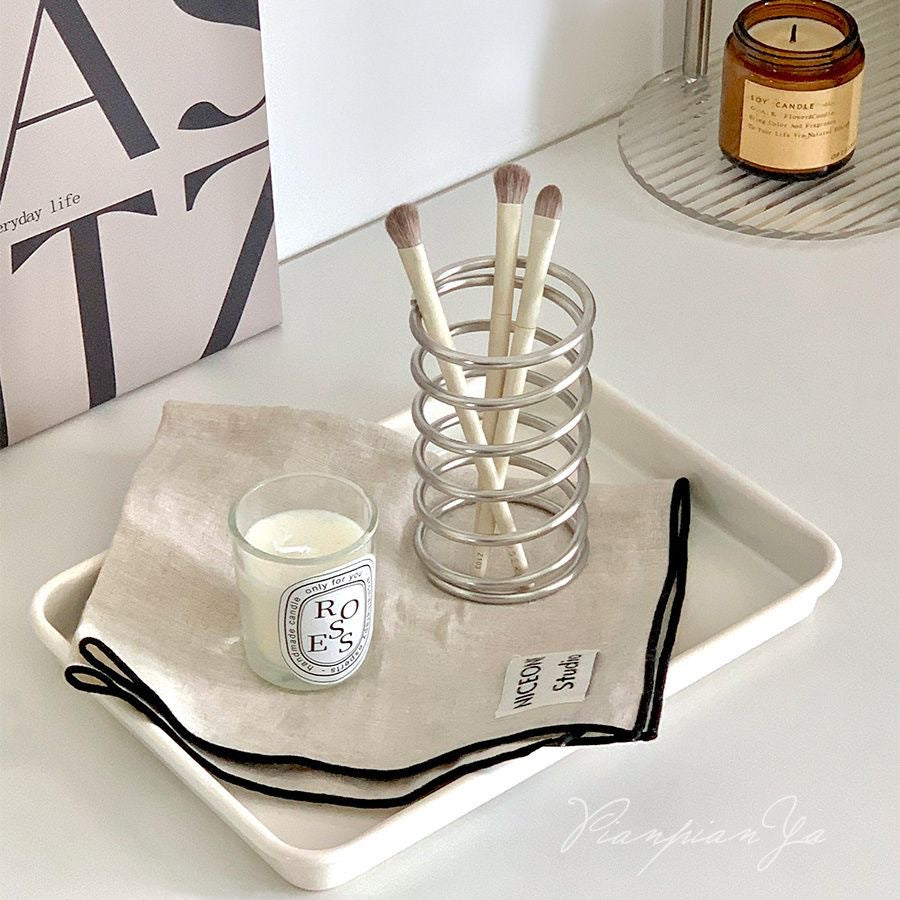 Stainless Steel Toothbrush Holder Metal Bathroom Organizer for Toothpaste  Makeup Brush Storage