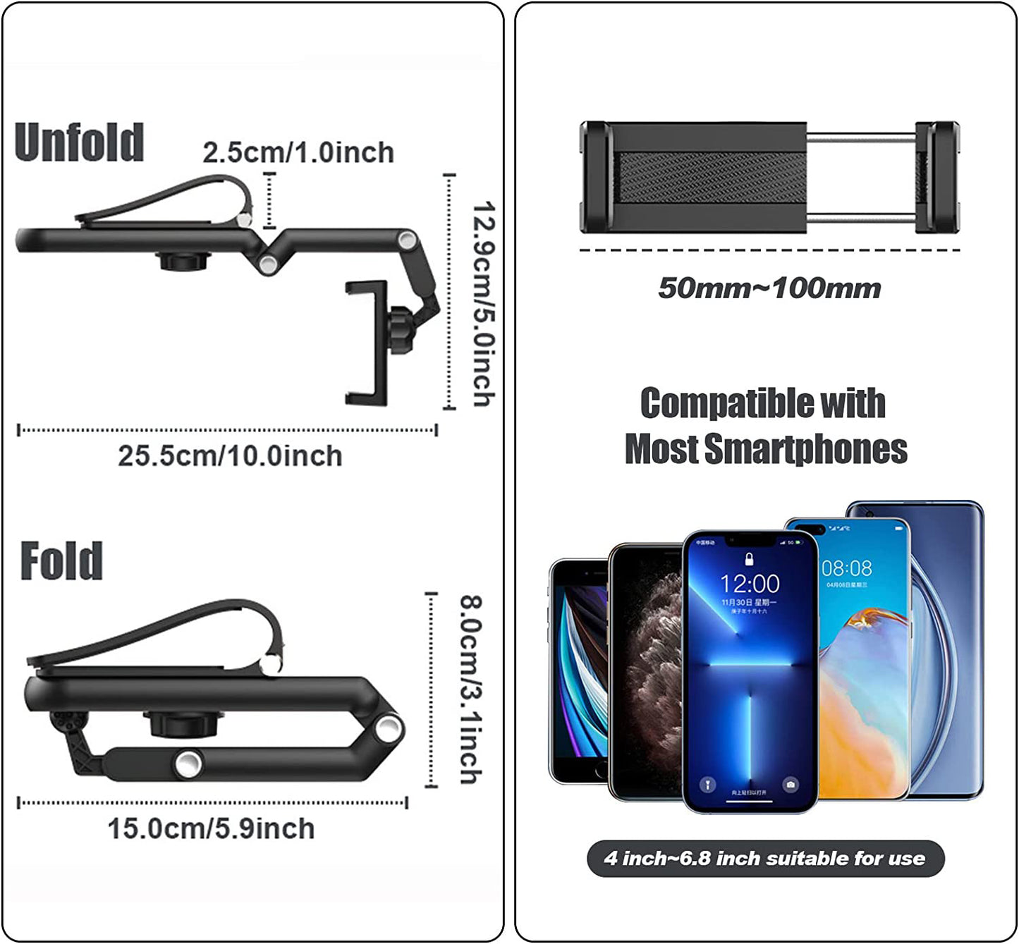 Sun Visor Phone Holder for Car 360 Rotating Universal Phone Mount for iPhone  Android Multi Purpose