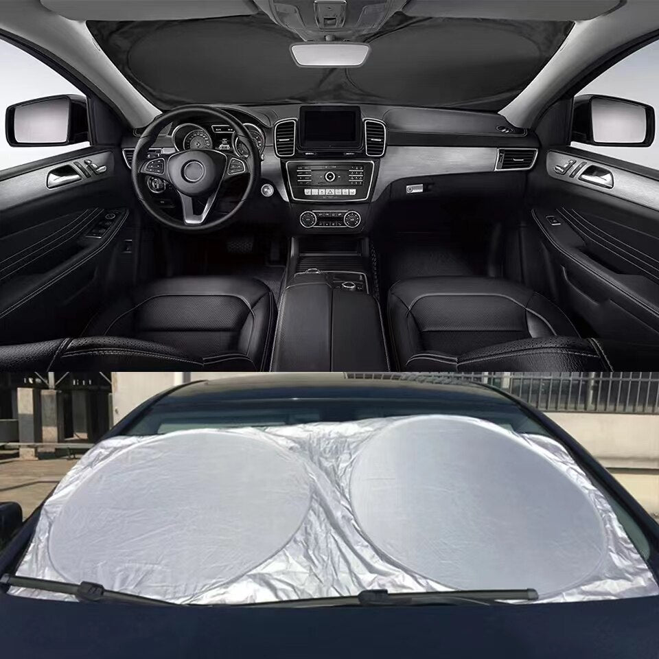 Premium Car SunshadeExtra Large Windshield Cover With Instant Fold Design Blocks 99 UV Rays  Keeps  2