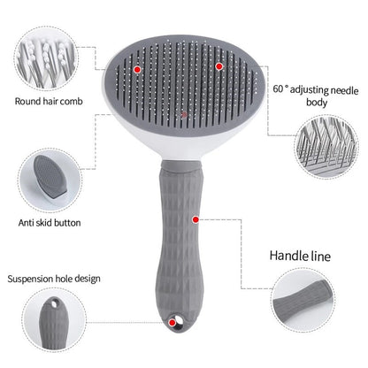 SelfCleaning Pet Hair Remover Brush Grooming Tool for Dogs  Cats  Pet Dog Brush  Cat Comb