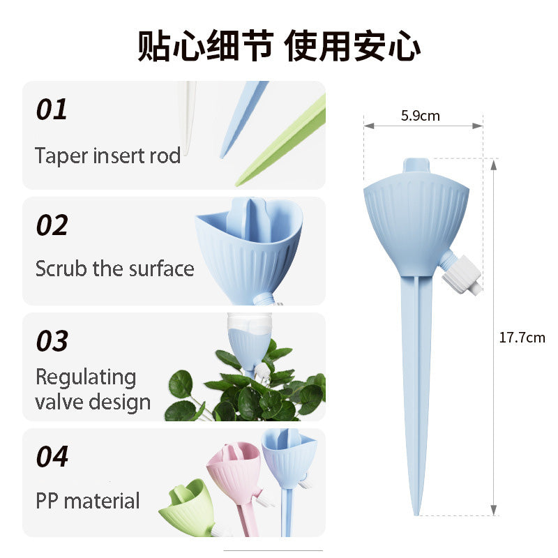 Self Watering Flower Irrigator Adjustable Flow Rate Dripper Automatic Plant Watering Device for Indo