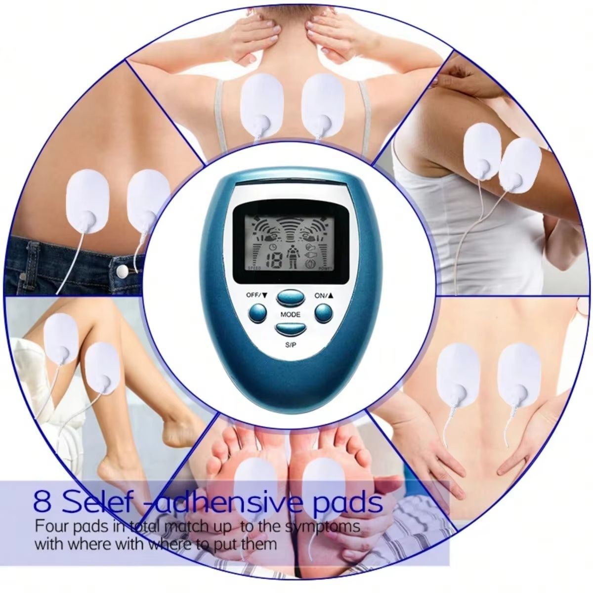 Newest TENS Body Massager Electrical Vibrating Meridian Pulse Stimulator For Muscle Pain Relief  Re 3