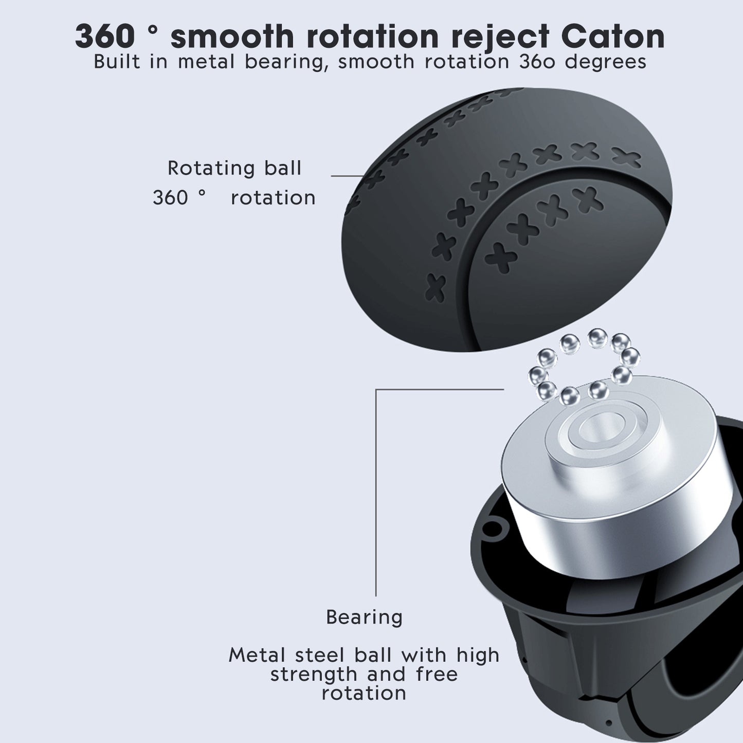 Steering Wheel Spinner – One-Handed Turning Booster with 360° Rotation – Heavy Duty Metal Bearing & Anti-Slip Design