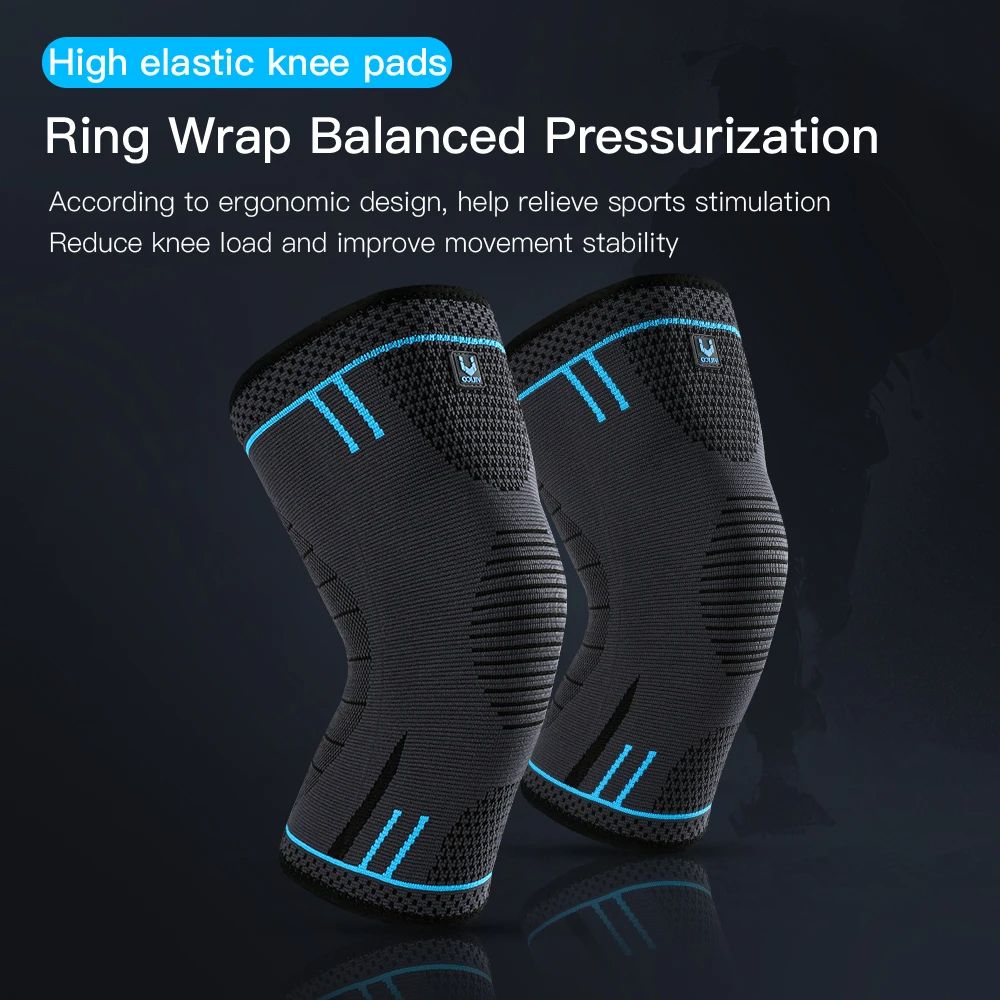 Breathable Knee Support Sleeve With Compression  Elastic Sports Knee Brace For Gym Running  Basketb