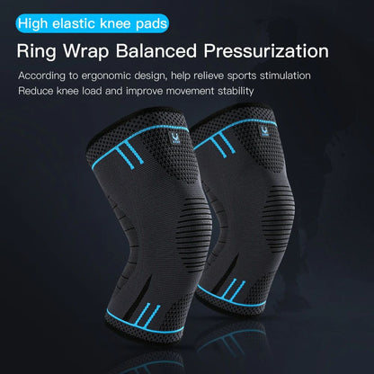 Breathable Knee Support Sleeve With Compression  Elastic Sports Knee Brace For Gym Running  Basketb