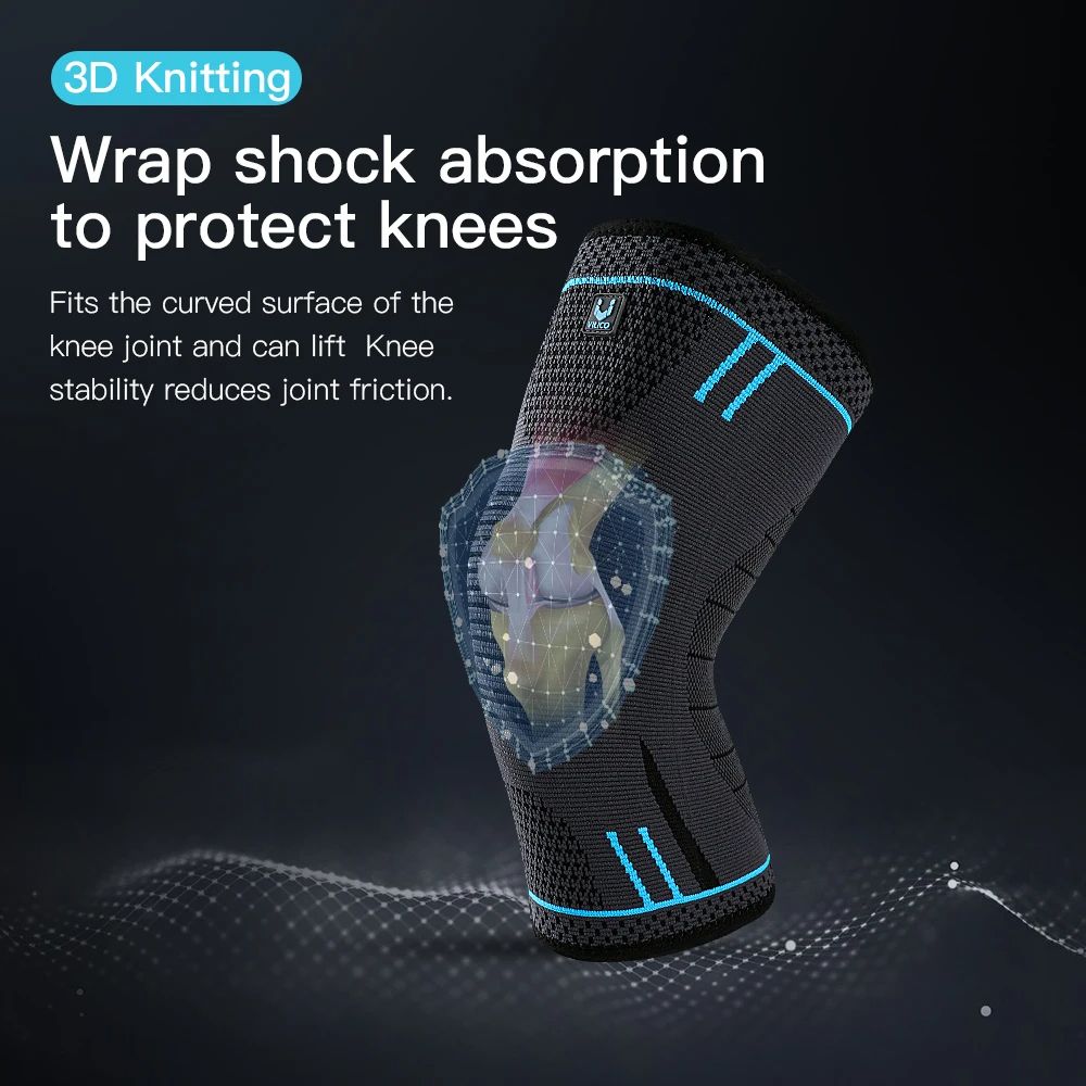 Breathable Knee Support Sleeve With Compression  Elastic Sports Knee Brace For Gym Running  Basketb