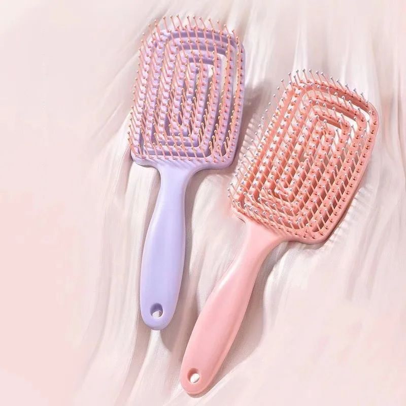 Elastic Massage Comb  Hollow Out Hair Brush Fast Blow Drying Detangling Tool For All Hair Types 1