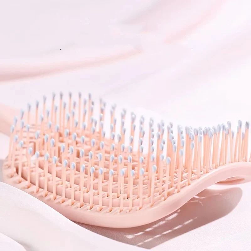 Elastic Massage Comb  Hollow Out Hair Brush Fast Blow Drying Detangling Tool For All Hair Types 4