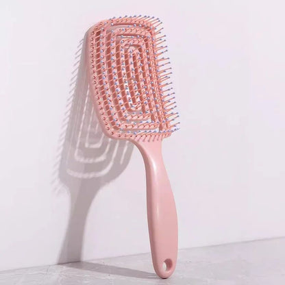 Elastic Massage Comb  Hollow Out Hair Brush Fast Blow Drying Detangling Tool For All Hair Types 11