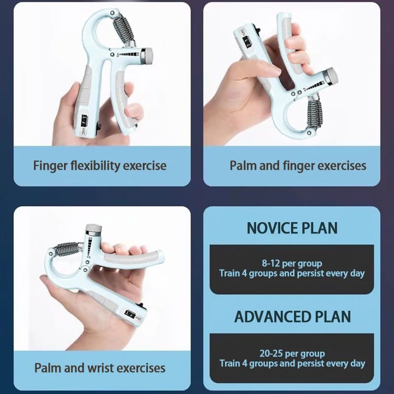 Adjustable Hand Grip Strengthener 560kg  Wrist  Forearm Trainer For Muscle Building  Strength Train