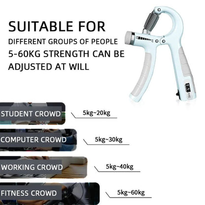 Adjustable Hand Grip Strengthener 560kg  Wrist  Forearm Trainer For Muscle Building  Strength Train