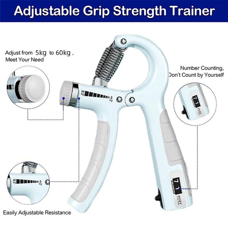 Adjustable Hand Grip Strengthener 560kg  Wrist  Forearm Trainer For Muscle Building  Strength Train