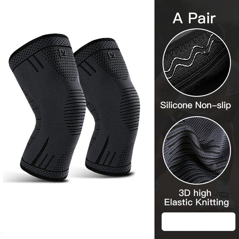 Breathable Knee Support Sleeve With Compression  Elastic Sports Knee Brace For Gym Running  Basketb 15