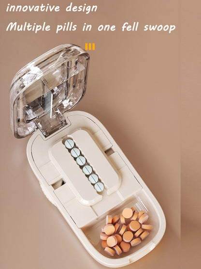 Newest Quartering Pill Cutter Storage Box Portable Drug Tablet Medicine Dustproof Divider Organizer 2