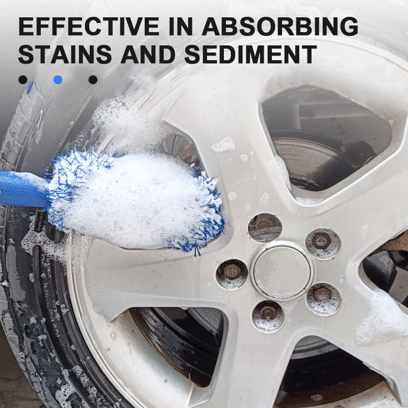 Durable Car Cleaning Brush Soft Bristle Wheel Hub  Rim Washing Tool For Dust Removal 1