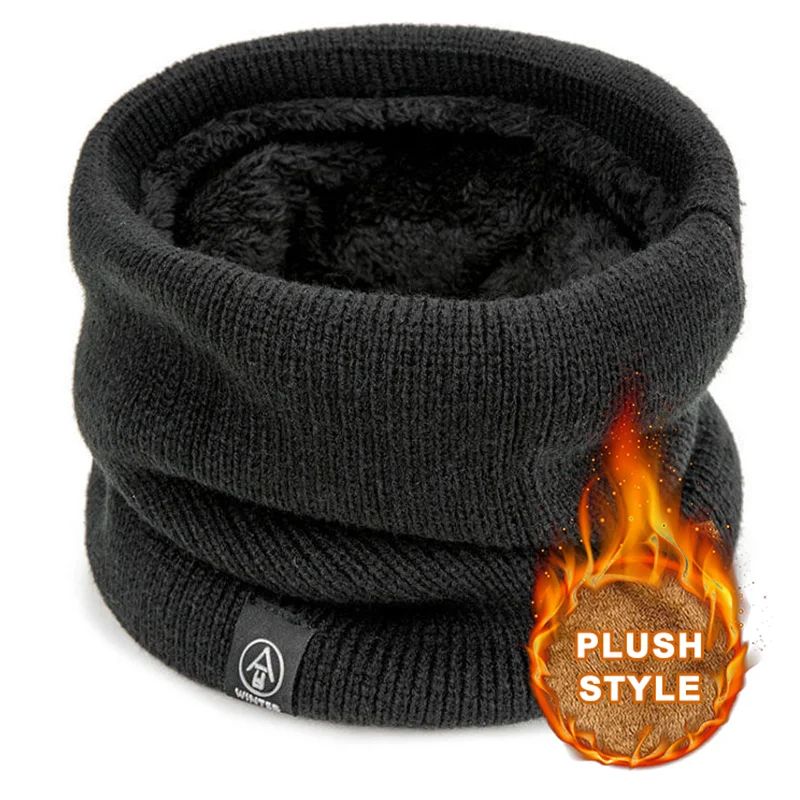 Fashion Soft Knitted Neck Warmer Scarf  Winter Warm Thick ColdProof Collar For Men  Women 3