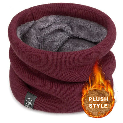 Fashion Soft Knitted Neck Warmer Scarf  Winter Warm Thick ColdProof Collar For Men  Women 5
