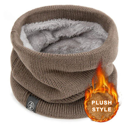 Fashion Soft Knitted Neck Warmer Scarf  Winter Warm Thick ColdProof Collar For Men  Women 2