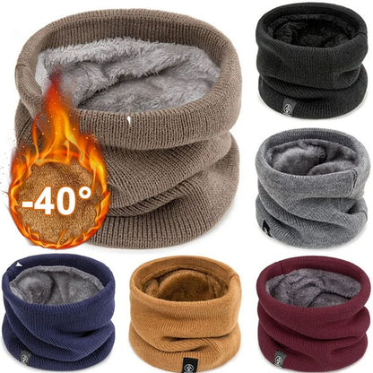 Fashion Soft Knitted Neck Warmer Scarf – Winter Warm Thick Cold-Proof Collar for Men & Women