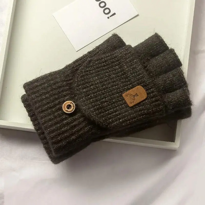 Thickened Fingerless Gloves Warm Touchscreen Gloves for Students, Men & Women