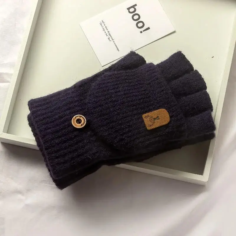 Thickened Fingerless Gloves Warm Touchscreen Gloves for Students, Men & Women