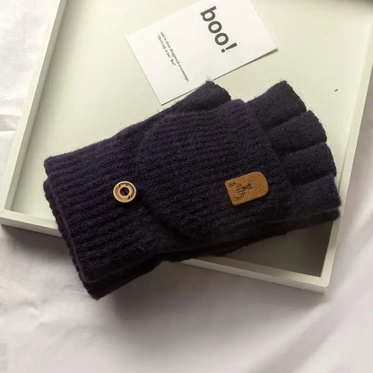 Thickened Fingerless Gloves Warm Touchscreen Gloves for Students, Men & Women