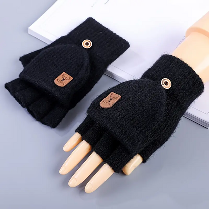 Thickened Fingerless Gloves Warm Touchscreen Gloves for Students, Men & Women