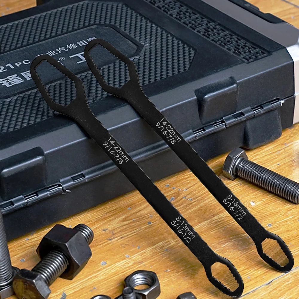 Universal Torx Wrench, Self-Tightening Adjustable Double-Head Spanner for Factory & Repair