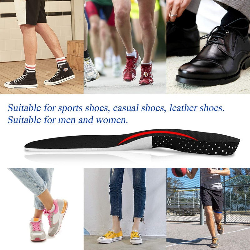 Orthopedic Insoles Gel Arch Support Pads with Memory Foam for Running, Walking & Comfort Men & Women Shoe Inserts