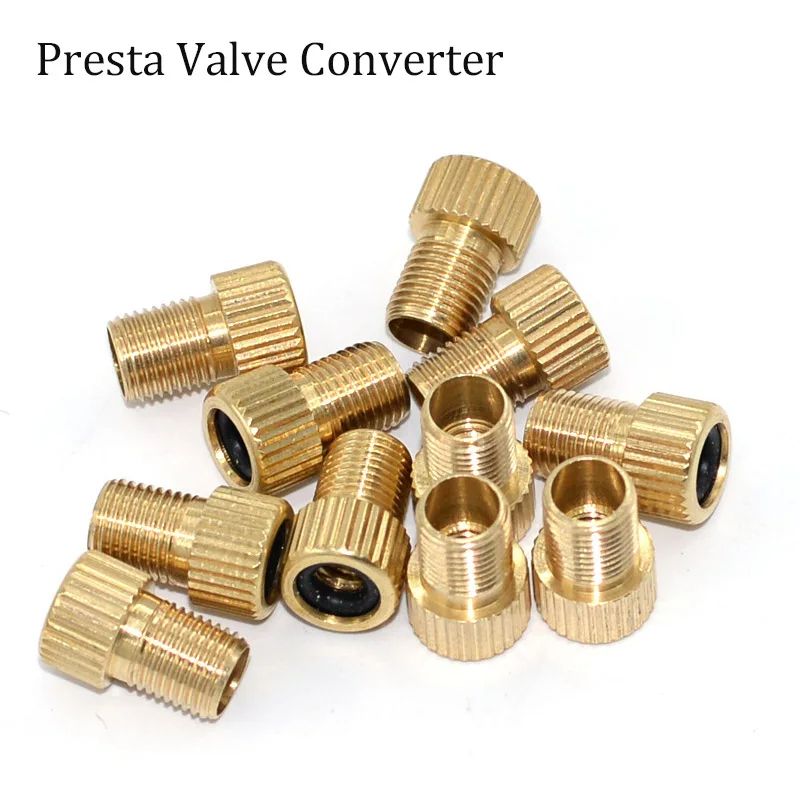 French Valve To American Valve Adapter HighQuality Bike Tire Converter Presta To Schrader Gold Adap