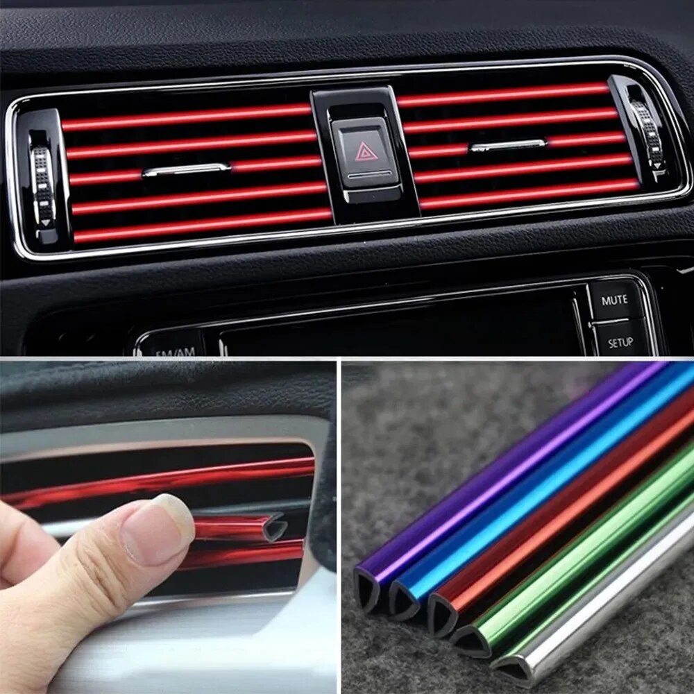 UShape Car Air Conditioner Outlet Decorative Trim Stylish Moulding  Corner Protector for Auto Sty