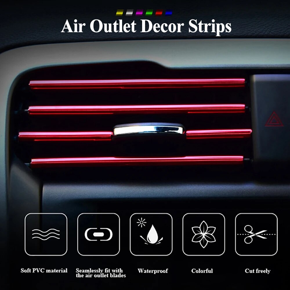UShape Car Air Conditioner Outlet Decorative Trim Stylish Moulding  Corner Protector for Auto Sty