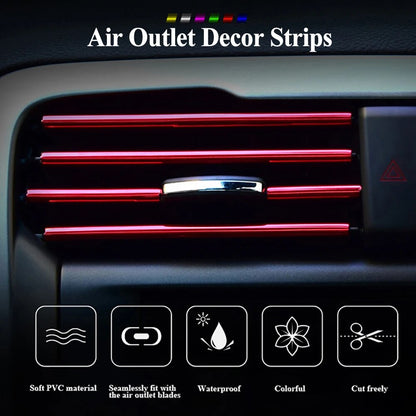 UShape Car Air Conditioner Outlet Decorative Trim Stylish Moulding  Corner Protector for Auto Sty