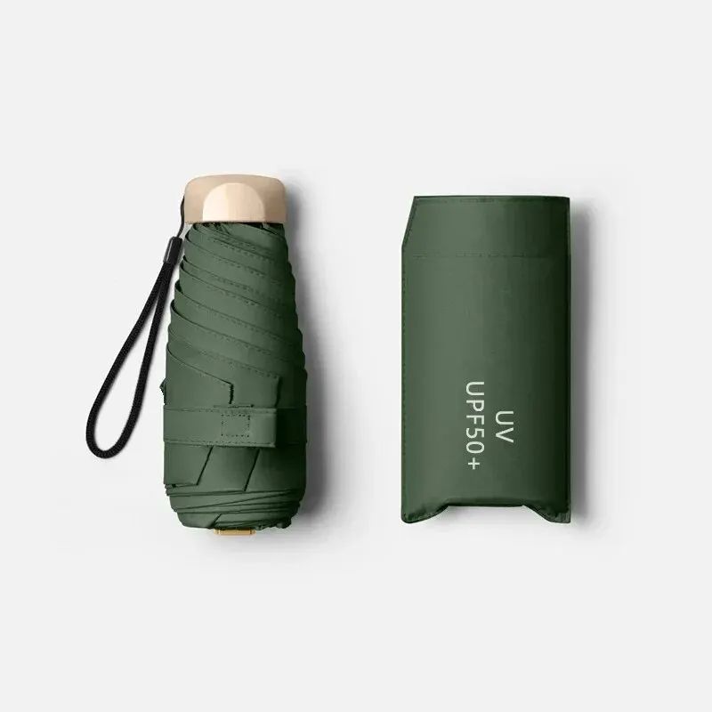 Mini Sun Umbrella Pocket Rain Umbrella With UV Protection Windproof  Waterproof Folding Capsule Par 10